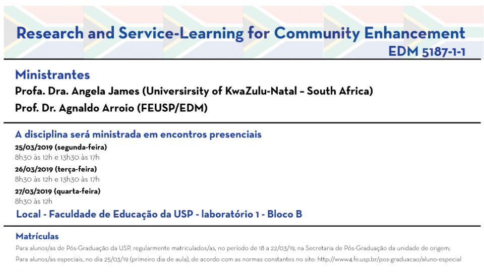Research and Service-Learning for Community Enhancement EDM 5187-1-1