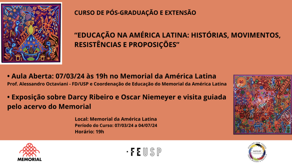 Aula aberta inaugural do curso Educação na América Latina: história, resistências e proposições