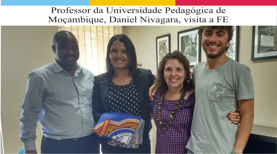 Professor da Universidade Pedagógica de Moçambique, Daniel Nivagara, visita a FE