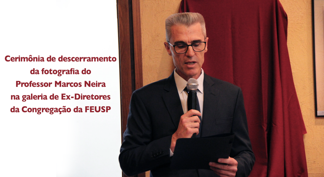 Cerimônia de descerramento da foto do Prof. Marcos Neira na galeria de Ex-Diretores da Congregação FEUSP