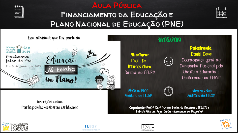 Aula Pública – Financiamento da Educação Básica e Plano Nacional de Educação (PNE)