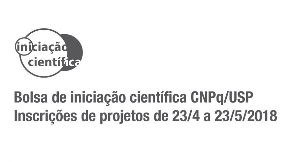 Bolsa de iniciação científica CNPq/USP