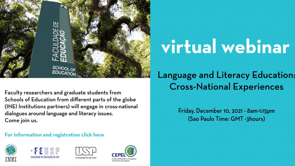 Language and Literacy Education:  Cross-National Experiences – VIRTUAL WEBINAR
