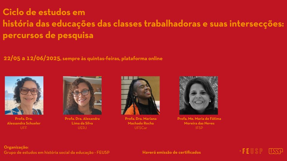 Ciclo de estudos em história das educações das classes trabalhadoras e suas intersecções: percursos de pesquisa