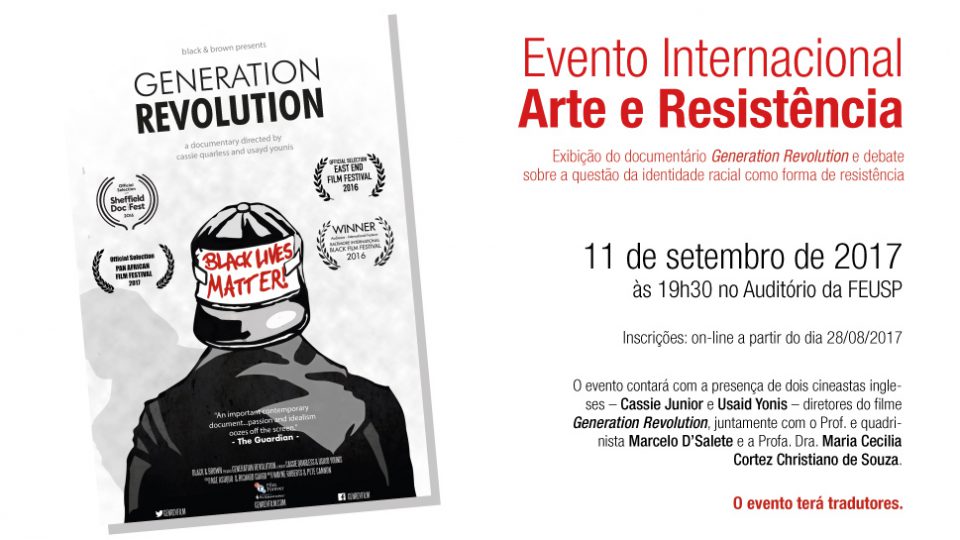 Evento Internacional, apresentação de filme e debate