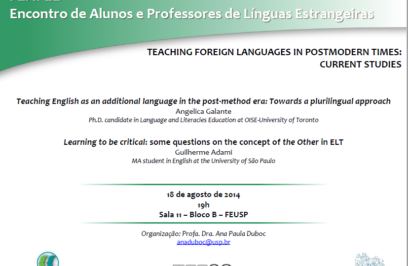 I EAPLE: Encontro de Alunos e Professores de Línguas Estrangeiras