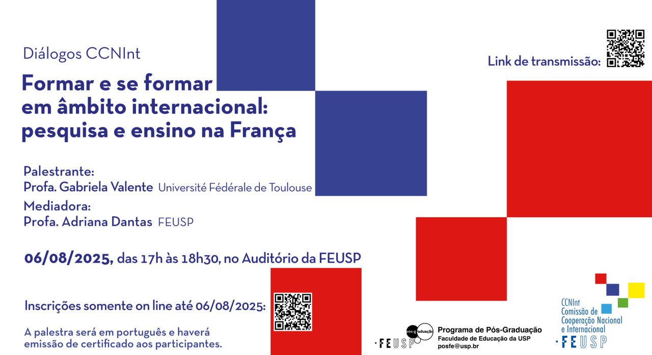 Diálogos CCNInt – Formar e se formar em âmbito internacional: pesquisa e ensino na França