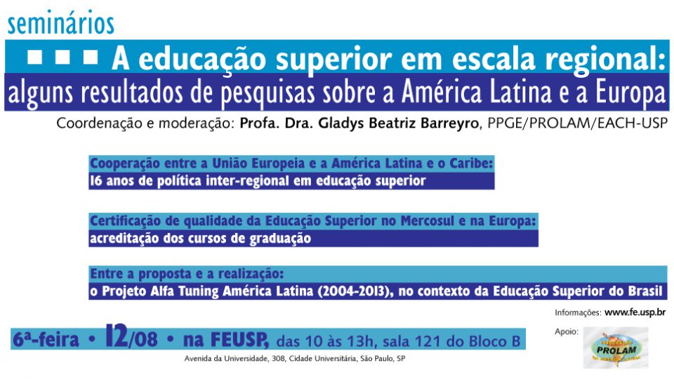 A educação superior em escala regional: alguns resultados de pesquisas sobre a América Latina e a Europa