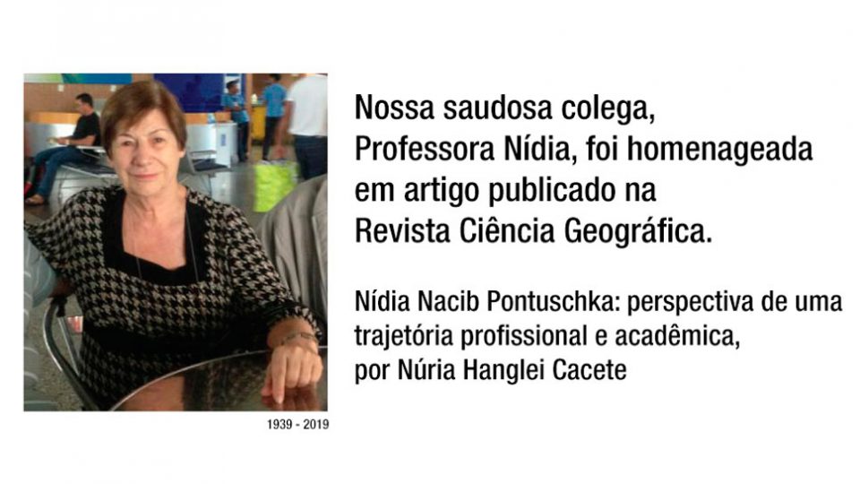 Nídia Nacib Pontuschka: perspectiva de uma trajetória profissional e acadêmica, por Núria Hanglei Cacete