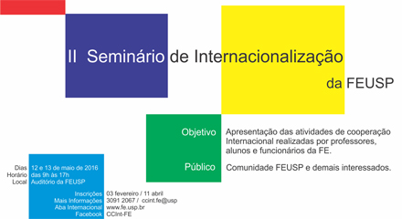 II Seminário de Internacionalização da FEUSP