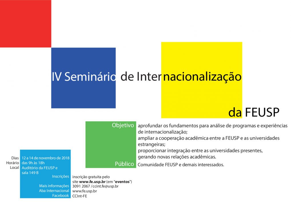 Resultado do IV Seminário de Internacionalização da FEUSP