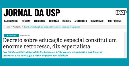 Decreto sobre educação especial constitui um enorme retrocesso, diz ao Jornal da Usp a especialista, Profa Biancha Angelucci da Feusp