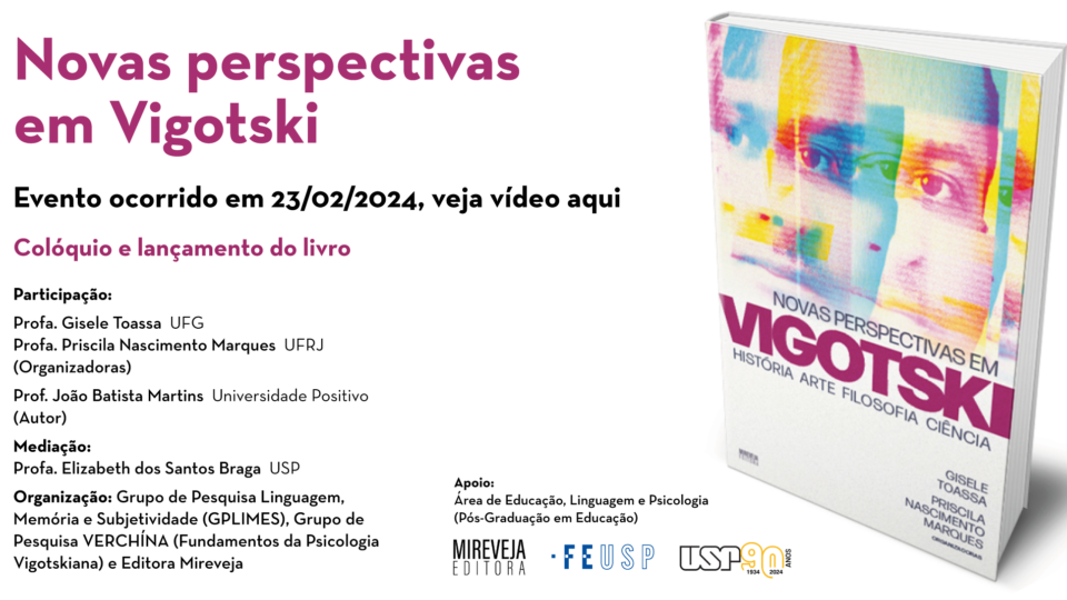 Palestra e lançamento de livro – Novas perspectivas em Vigotski
