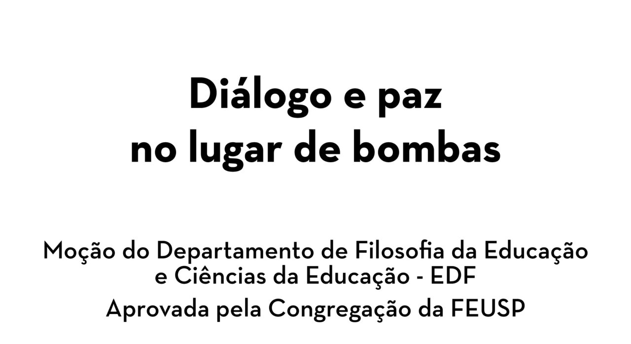 Diálogo e paz no lugar de bombas 