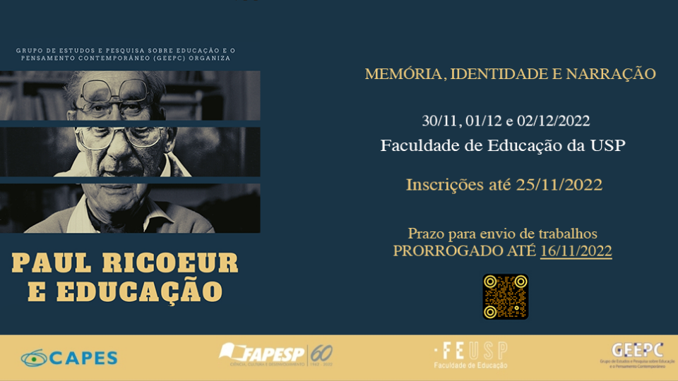 Colóquio Paul Ricoeur e educação: memória, identidade e narração?