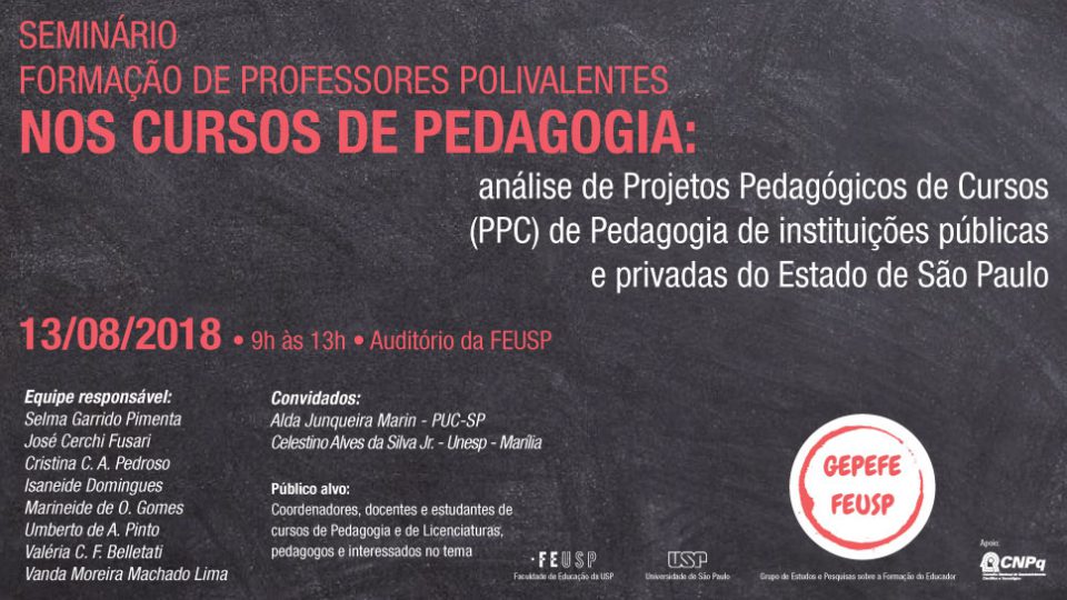 Formação de professores polivalentes nos cursos de pedagogia: análise de Projetos Pedagógicos de Cursos (PPC) de Pedagogia de instituições públicas e privadas do Estado de São Paulo)
