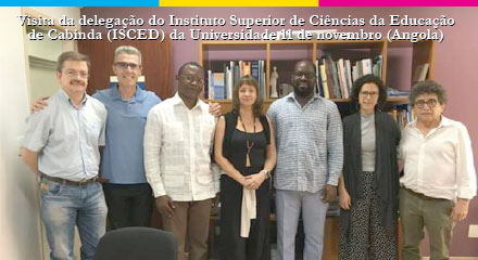Visita da delegação do Instituto Superior de Ciências da Educação de Cabinda (ISCED) da Universidade 11 de novembro (Angola)