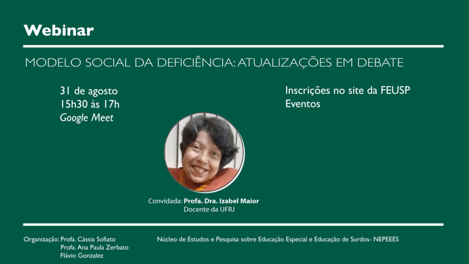 Webinar: Modelo Social da deficiência: atualizações em debate