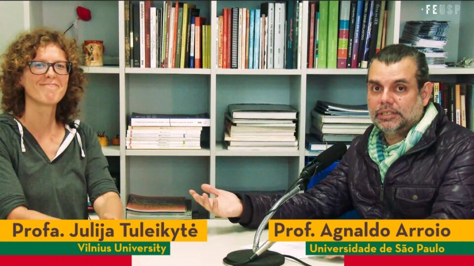 Prof. Agnaldo Arroio entrevista a Profa Julija Tuleikyte da Vilnus University da Lituânia